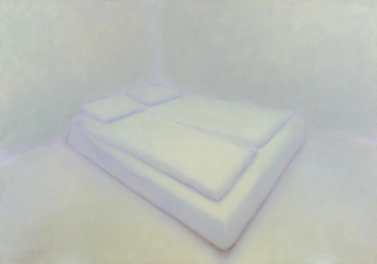 Attila Szűcs, Double White Bed, 2003